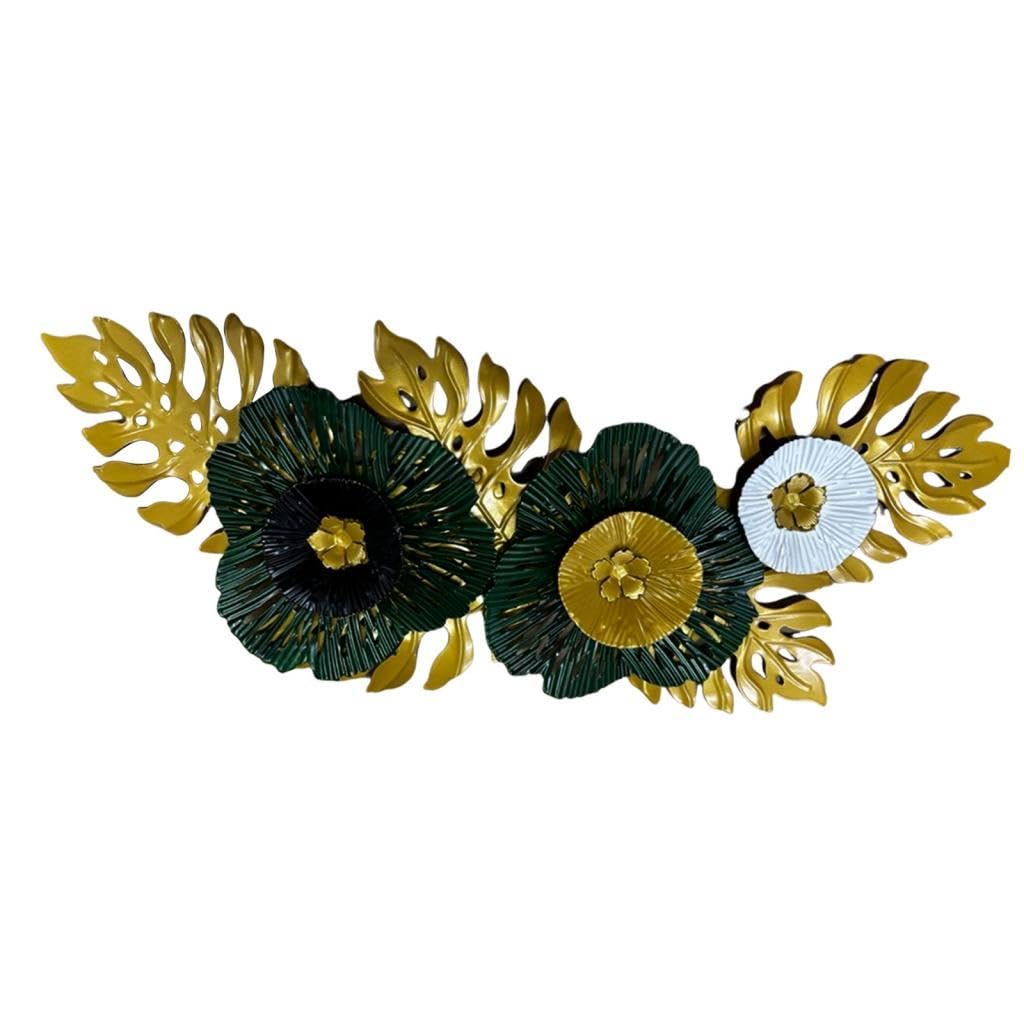 Flower Metal Wall Decor Creative Wall Decoration for Cafe Office Dining Room Green-image-41