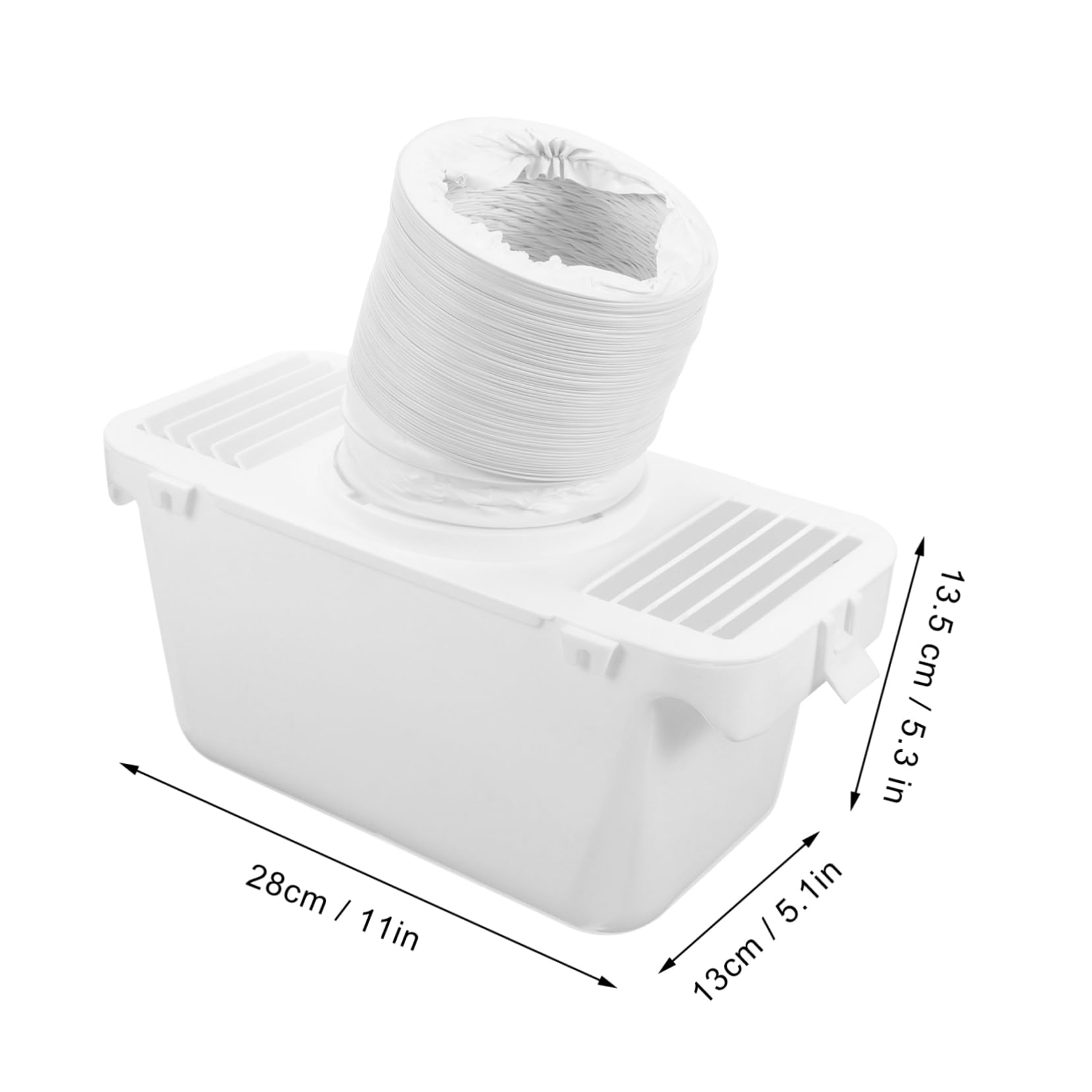 Mikinona Kit de Conector de Ventilación y Recolección de Pelusas para Secadora de Ropa Placa de Ventilación de Plástico Blanco Fácil Limpieza para Secadoras de Tambo
