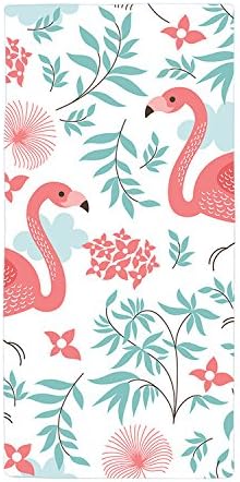 Vintage Flower And Flamingo Pattern Polyester Beach Towel 24" x 48"