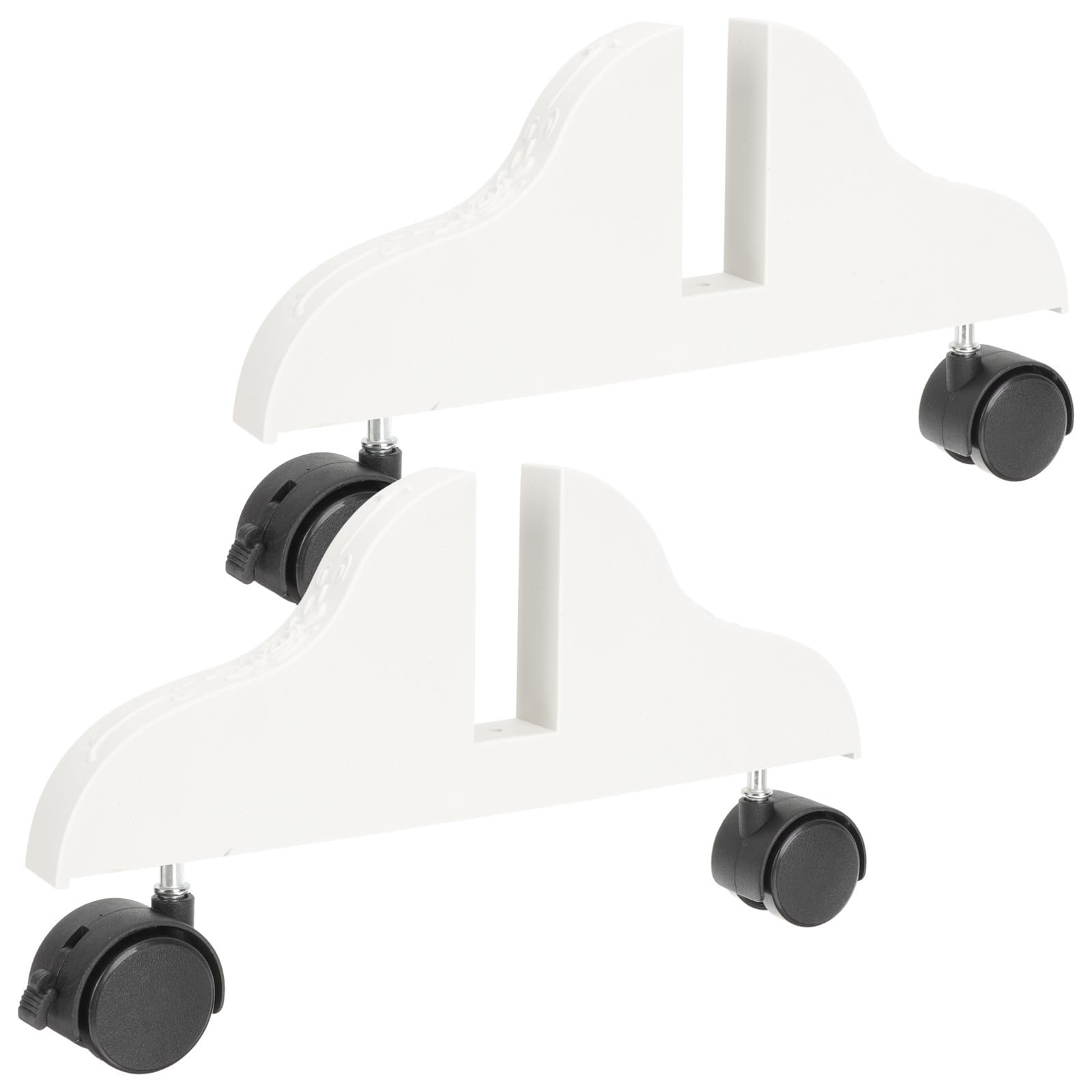 Pieds stables pour cloison amovible avec roulettes et supports renforcés blancs lot de 2