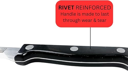 Miniatura 4 de ToolUSA KITCHEN DIVA - Paquete de 2 cuchillos de carne dentados de 8.5 pulgadas  Construcción de acero inoxidable  Cuchillas dentadas afiladas de