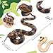 Hsxfl Realistic Fake Snakes Toy Soft Rubber Snake Realistic Keep Birds and Squirrels Away, Rattlesnake Toys for Garden Gift April Fools' Day Party Favors or Halloween Decoration Props