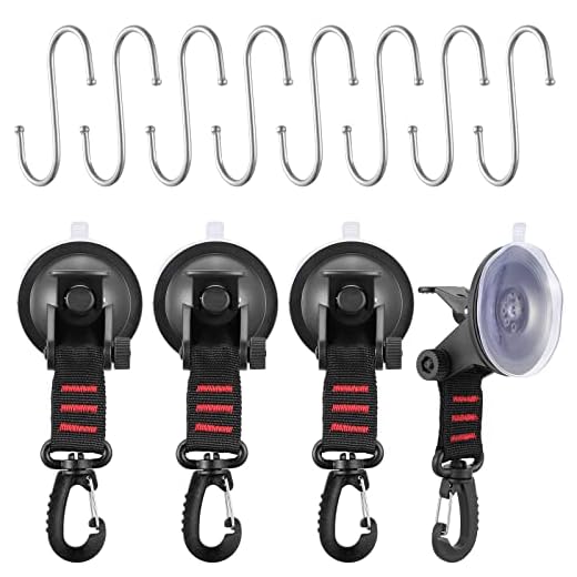 eROOSY Ventosa de camping con gancho de fijación, ventosa de ancla, gancho para coche, camping, toldos laterales, tiendas de campaña, toldos para el hogar