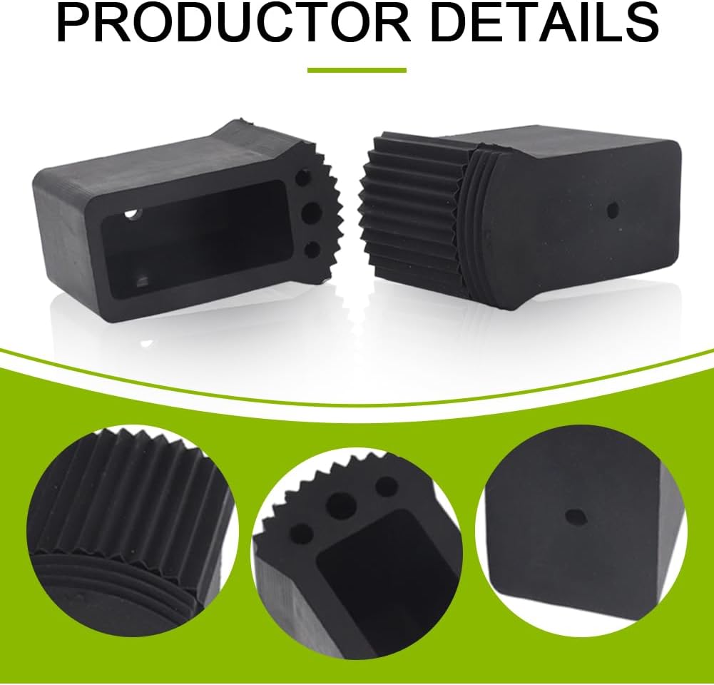 Ladder Stabilizer Feet for Base Bars 25x64mm Rubber (2 Pack)