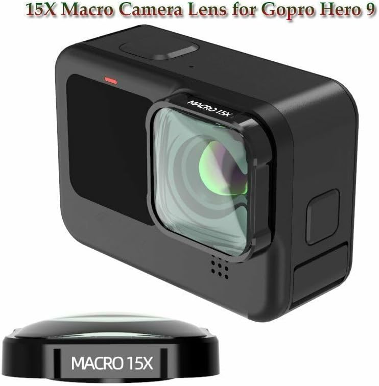 Miniatura 6 de NC HD 15X macro primer plano multicapa de la lente de la cámara del filtro de lente de cristal óptico negro Vlog para Gopro Hero 9
