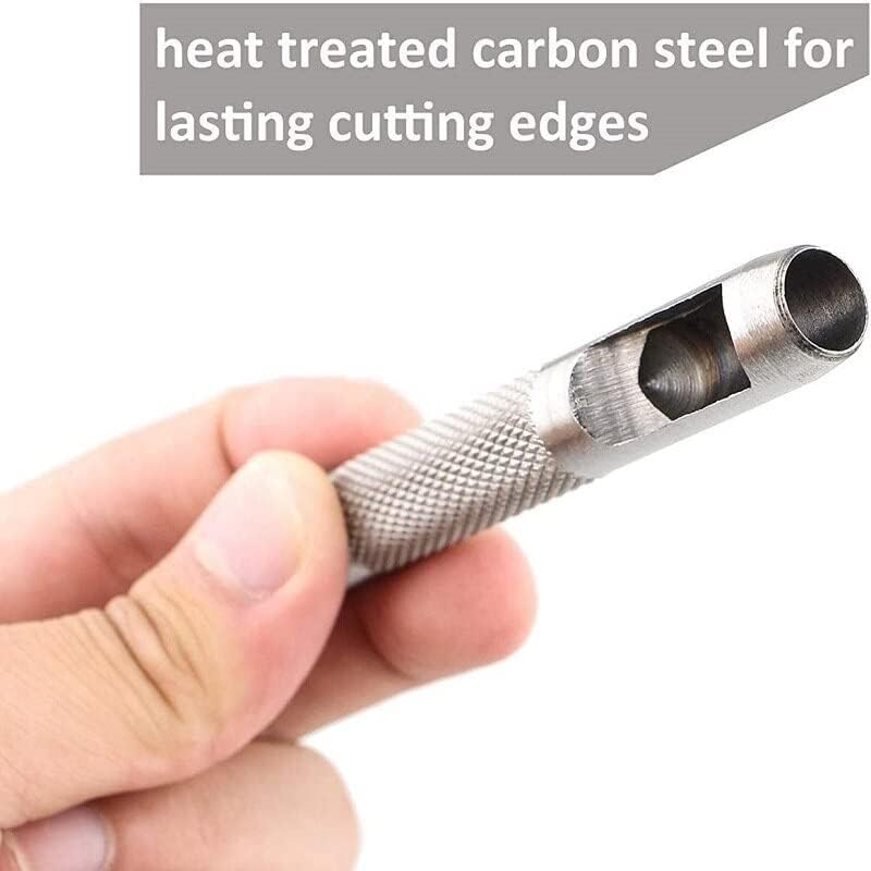 Leather Hole Punch Cutter 3mm-25mm, 15Pcs Round Hollow Punch Set, for Leather Watch Bands Belts Canvas Paper Plastics Craft Tool