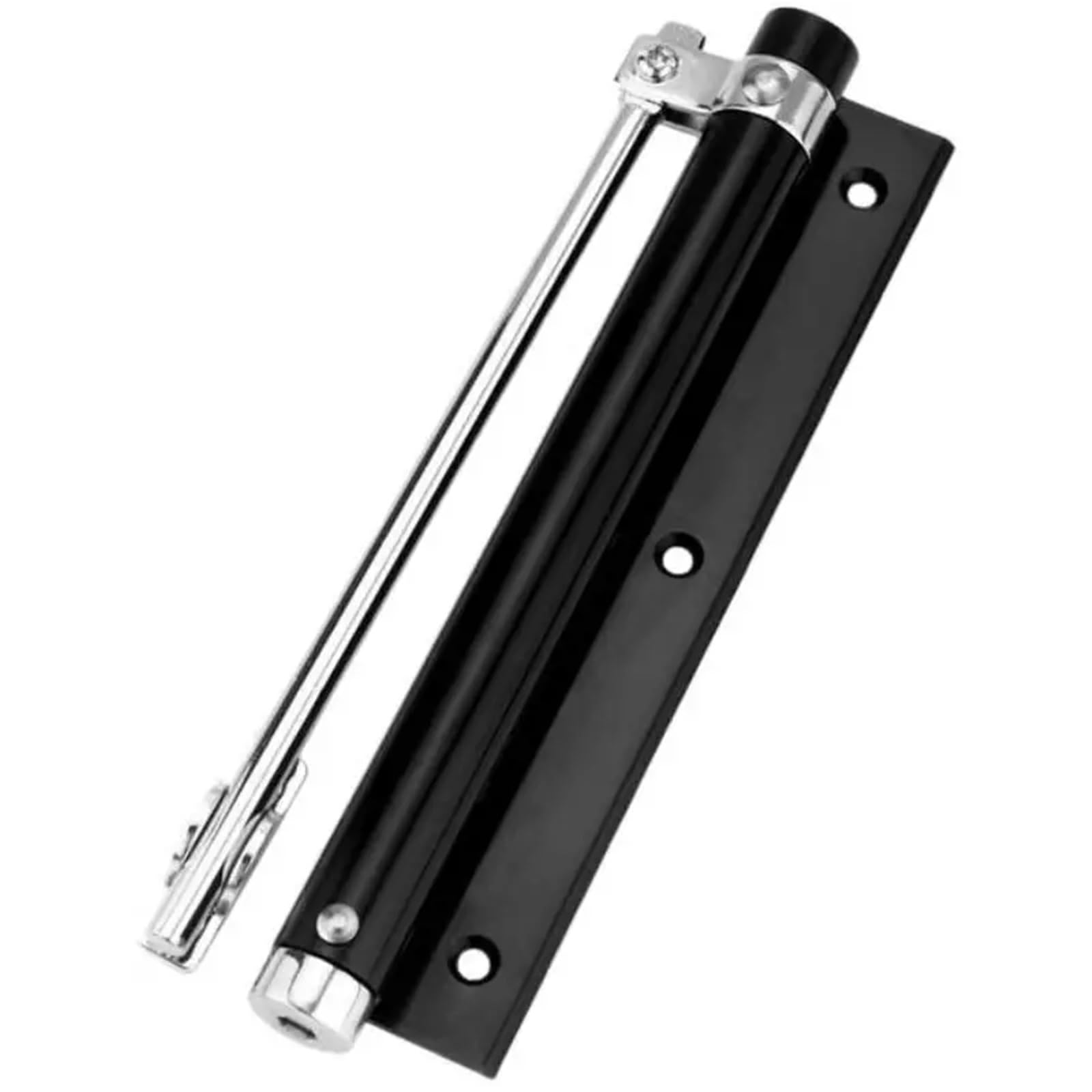 Adjustable Door Closer Aluminum Alloy Spring Soft Close Heavy Duty Hardware(Black)