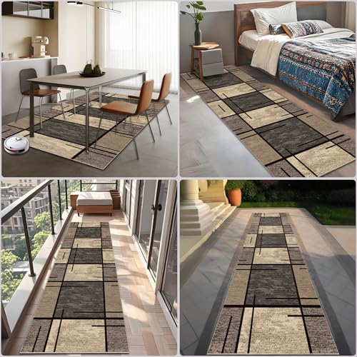 Long tapis de couloir cuisine et entrée lavable en machine 40x60