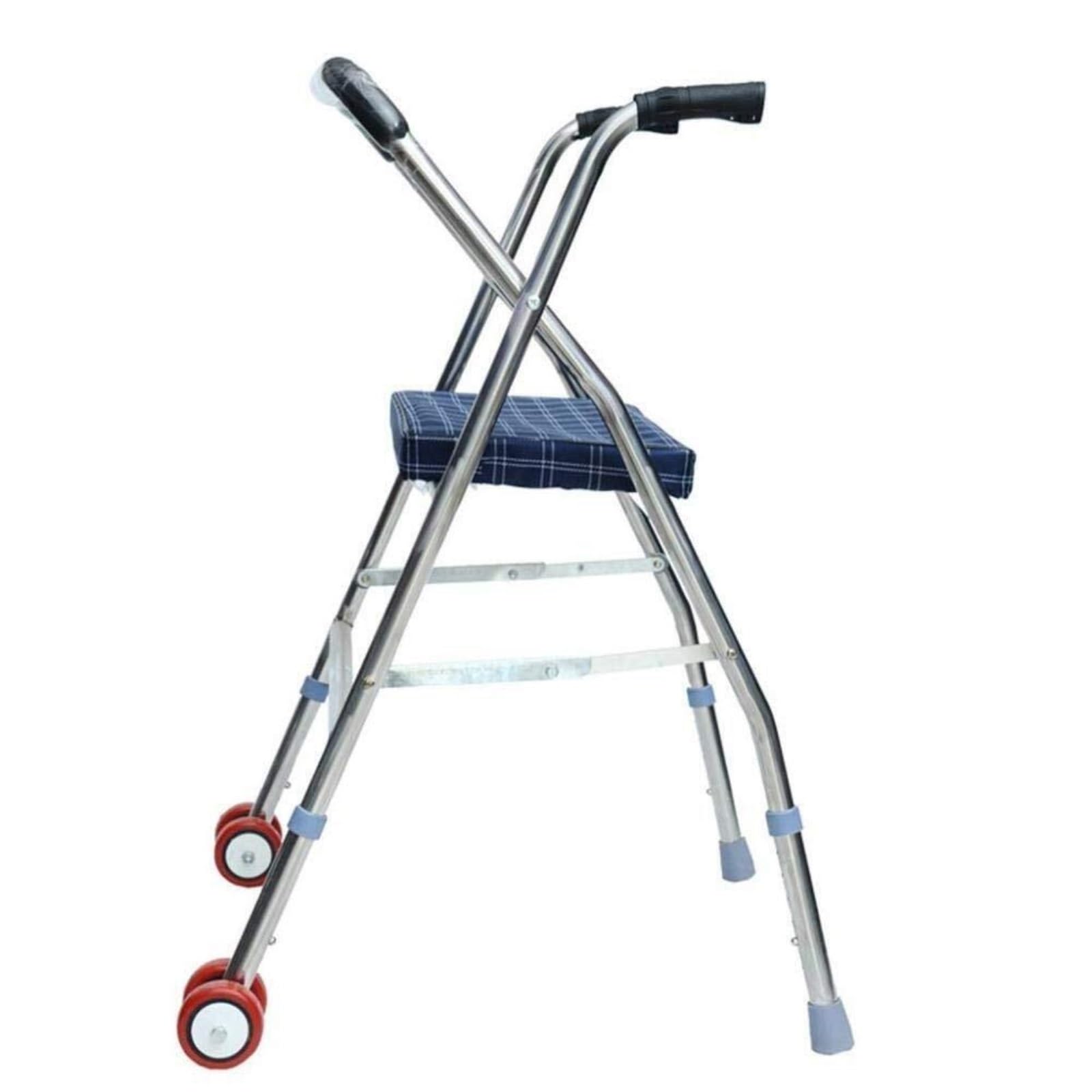 Andador Andador plegable con ruedas Andador con ruedas delanteras Andadores ligeros con asiento for adultos mayores