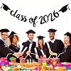 2026 Graduation Banners Party Decorations, Black Class of 2026 with Hat Graduation Banners Garland for Congratulation Graduations Party Supplies, School, Home, Car Decorations