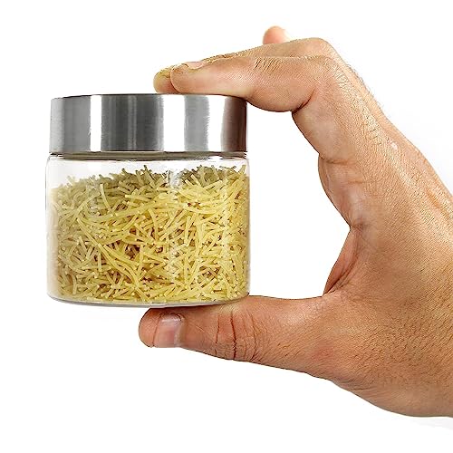 Image of PEARLPET Plus Range Plastic Storage Jars & Containers For Kitchen |Stackable |Air Tight| Steel Cap Jar, Food Grade | Bpa-Free|3 pieces of 200 Ml
