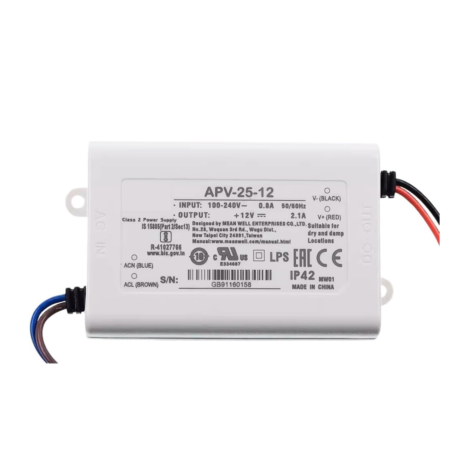 BRODEFUP 25W Single Output Switching Power Supply APV-25-12V 15V 24V 36V(APV-25-36)