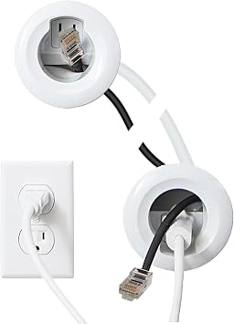 SANUS in-Wall Cable Management Kit for Speakers & TVs - Conceal Cables When Mounting Speakers Or TVs On The Wall - Prewired for Easy Install-WSIWP1-W1