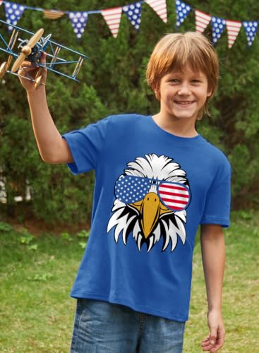 Image of BesserBay Unisex Kids July 4th Amarican Flag Top Patriotic Funny T-Shirt 6-14 Years