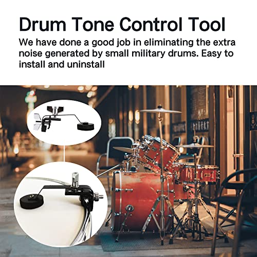 3 Pack Drum Damper Mute Silencer Clamp-On Tone Control Muffler For Vintage & Modern Snares Tom Accessories Black #TOP4