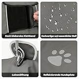 Regenjacke DQGHQME Haustier Regenmantel mit Kapuze, Einstellbare Hunderegenmantel, Hundemantel Wasserdicht, Reflektierend Regencape , Regenjacken für Klein Mittelgroße Groß Hunde, XL