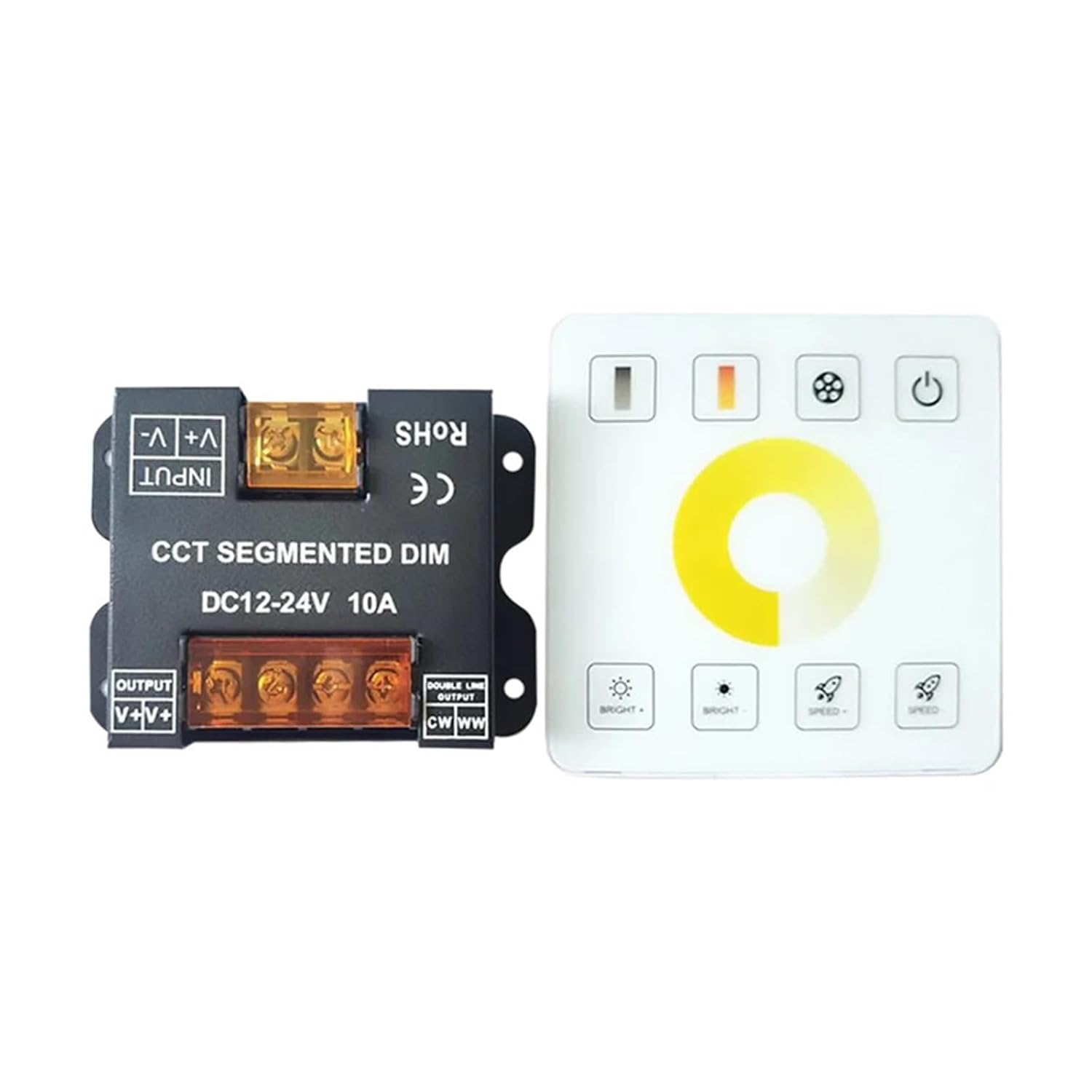 CCT LED Controller 12V 24V DC 10A Touch Dimmer Switch 86 Panel Dimmer Remote Control for 5050 2835 LED Dual Color Light Strip