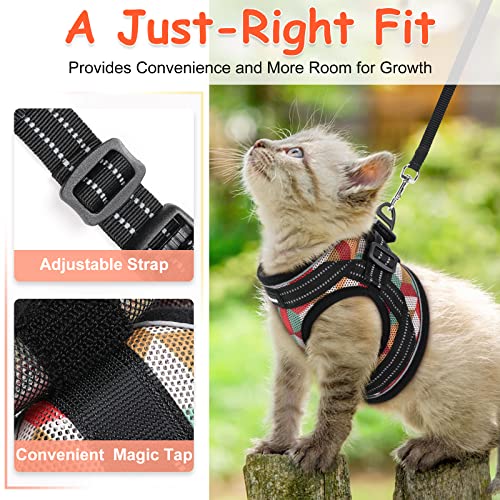 rabbitgoo Kitten Harness and Leash Set, Escape Proof Cat Walking Vest for Small Cats, Adjustable Easy Control Outdoor… - Image 5