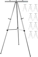 Vista 21 de Caballete de presentaciones de aluminio, ligero, plegable, Negro Paquete de 10