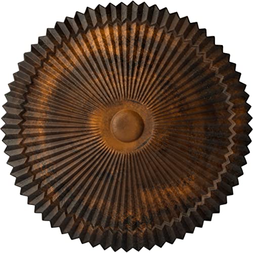 Ekena Millwork CM24SHRUS - 24"OD x 3"P Shakur as Ceiling Medallion (Fits Canopies up to 5") - Ceiling Medallion, Rust