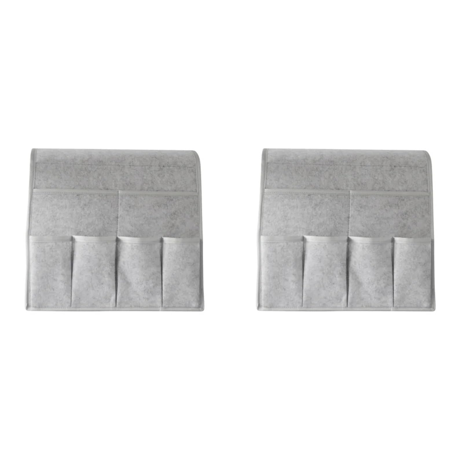 BDFJEDS Couch Armrest Organizer Armchair Caddy Armrest Organizer Non Slip Sofa Arm Chair Caddie With 6 Pocket(2Pcs Light Grey)