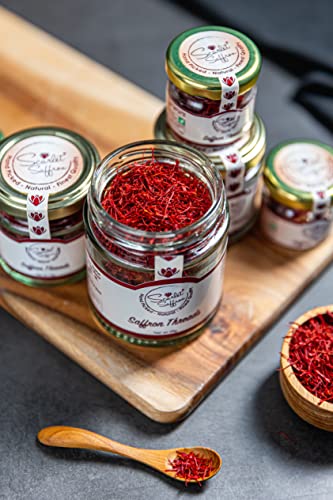 Scarlet Saffron, Finest Pure Premium All Red Saffron Threads, Grade A+, Highest Grade Saffron For Tea, Paella, Rice, Desserts, No Artificial, No Preservatives (3 Grams | 0.11 Ounce) #TOP5