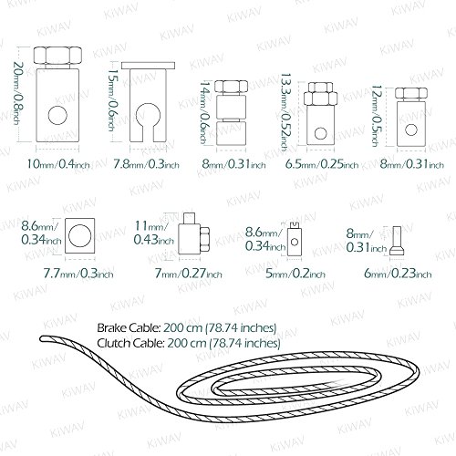 Kiwav Universal Motorcycle Emergency Throttle Clutch Brake Cable Repair Kit Compatible For Honda Yamaha Kawasaki Suzuki Motorcycle Atv Motorcross Bicycle Scooter Bike - Essential For Long Rides #TOP3