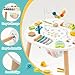 Giant bean® Wooden Activity Table for 1 Year Old, 11-in-1 Montessori Learning Table with Bead Maze, Shape Sorter, Fishing Game & More – Sensory Development Toy for Toddlers, Ideal 1st Birthday Gift