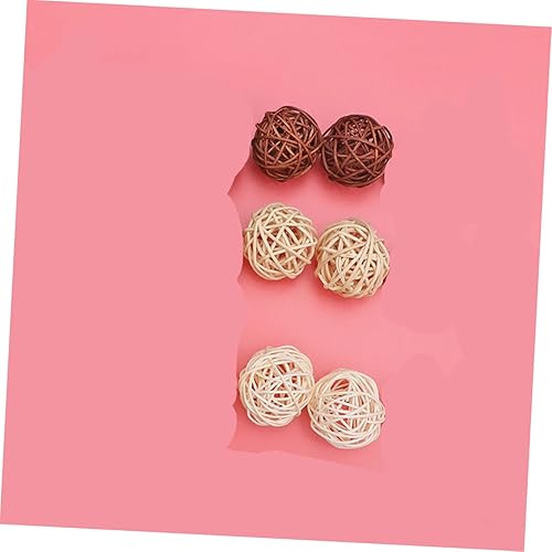 Miniatura 9 de Gadpiparty 15pcs Cm Decorative Vase Balls Ornaments White Easter Wedding Decoration Hanging Tree Ball Party  Wicker Rattan Natural Fillers Coffee