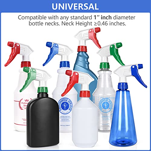 image for Uineko 6 Pack Universal Spray Bottle Replacement Nozzle, Mist & Stream