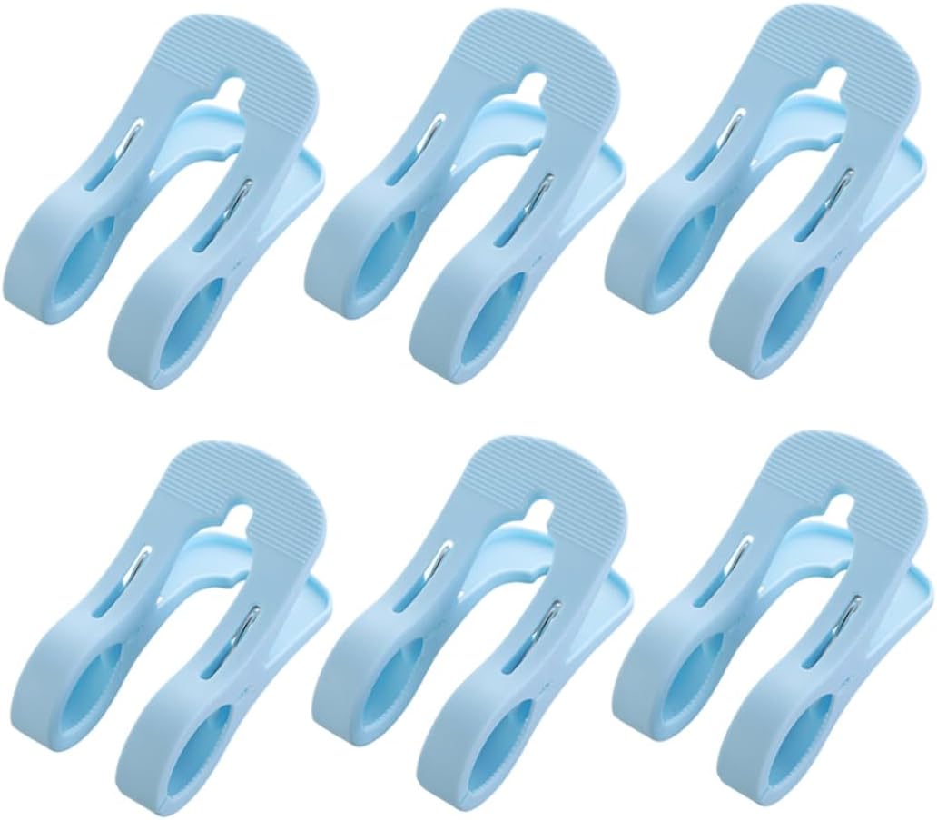 10pcs Windproof Plastic Quilt Clips Large Non- Clothes Clothespins for Laundry for Drying Heavy Wet Clothes Quilts and Towels