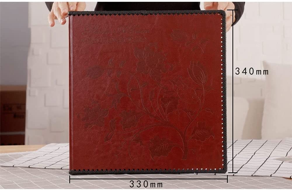 Álbumes de Fotos, Bricolaje Pasta de álbumes de Fotos Hechas a Mano, álbum de Imagen Extra Grande con Cubierta de Cuero Vintage, Familia, Boda, Viajes Libro de Fotos