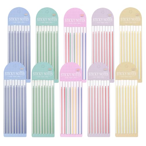 LELE LIFE 1600 unidades de cinta resaltadora extraíble, marcadores de página larga transparente, pestañas para notas, pestañas de libro para anotar libros, resaltadores,