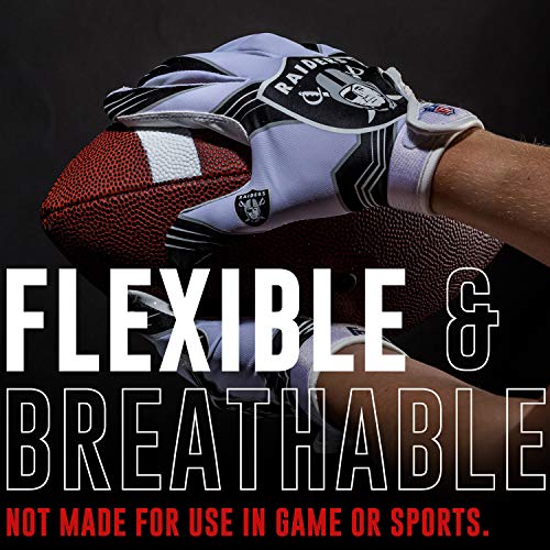 Image of Franklin Sports Youth NFL Football Receiver Gloves - Kids Football Gloves Pair - NFL Team Logos and Silicone Palm