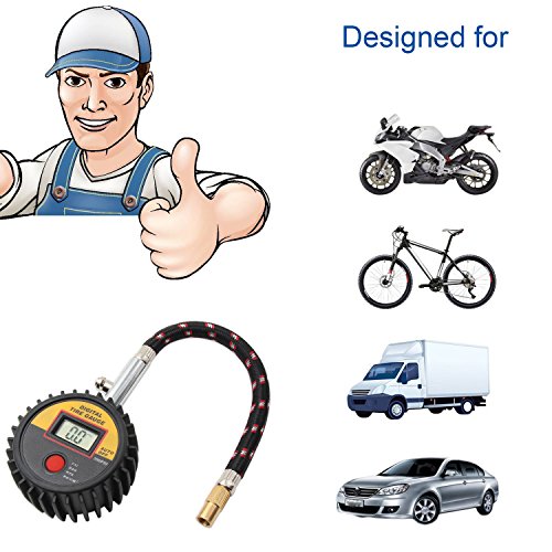 Seantter Digital Tire Pressure Gauge, Reliable And Accurate Air Pressure Gauge With Large Lcd Display And Braided Hose（ There Are Only 12 Products, And No Longer Sold After They Are Sold Out.） #TOP4