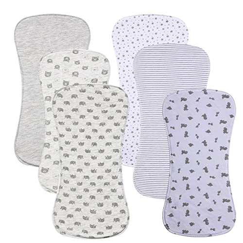 Image of Gelisite 6 Pack Cotton Baby Burp Cloths Extra Absorbent Soft for Baby Boys and Girls