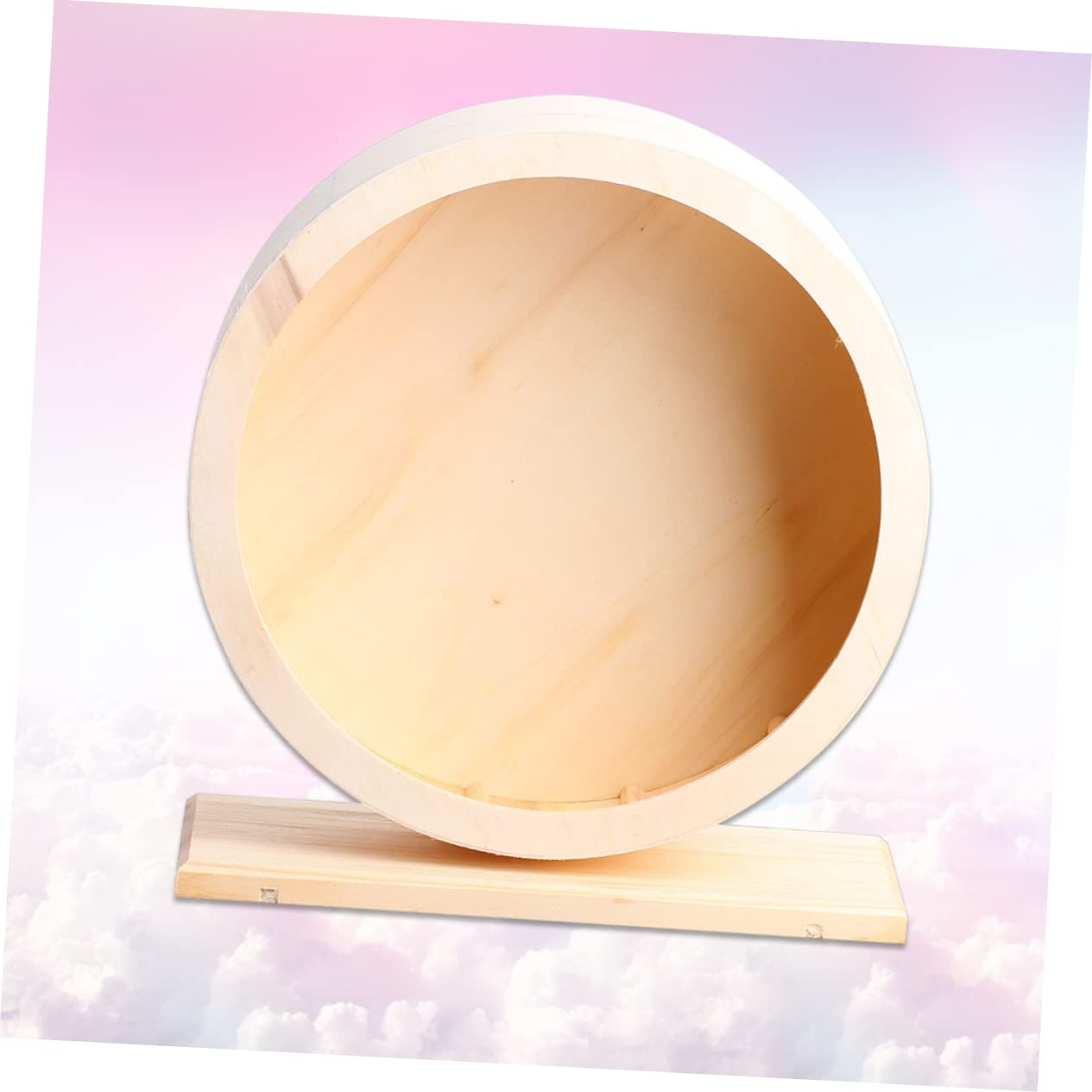 Sosoport Roue d'exercice pour Hamster - Roue d'exercice en Bois avec Support pour Jouets sans Danger pour Les Cochons d'Inde