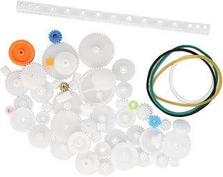 Aicosineg 64 Type Plastic Gears Kit Plastic Gears Plastic Crown Gear Single Double Reduction Gear Worm Gear for DC Motor DIY Model Toys 1Pcs