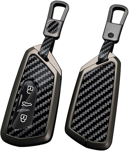 Miniatura 1 de ontto Funda para llave de coche compatible con llavero VW, diseño de carbono, compatible con Volkswagen ID3 ID4 MK8 Golf 8 GTI, protección completa