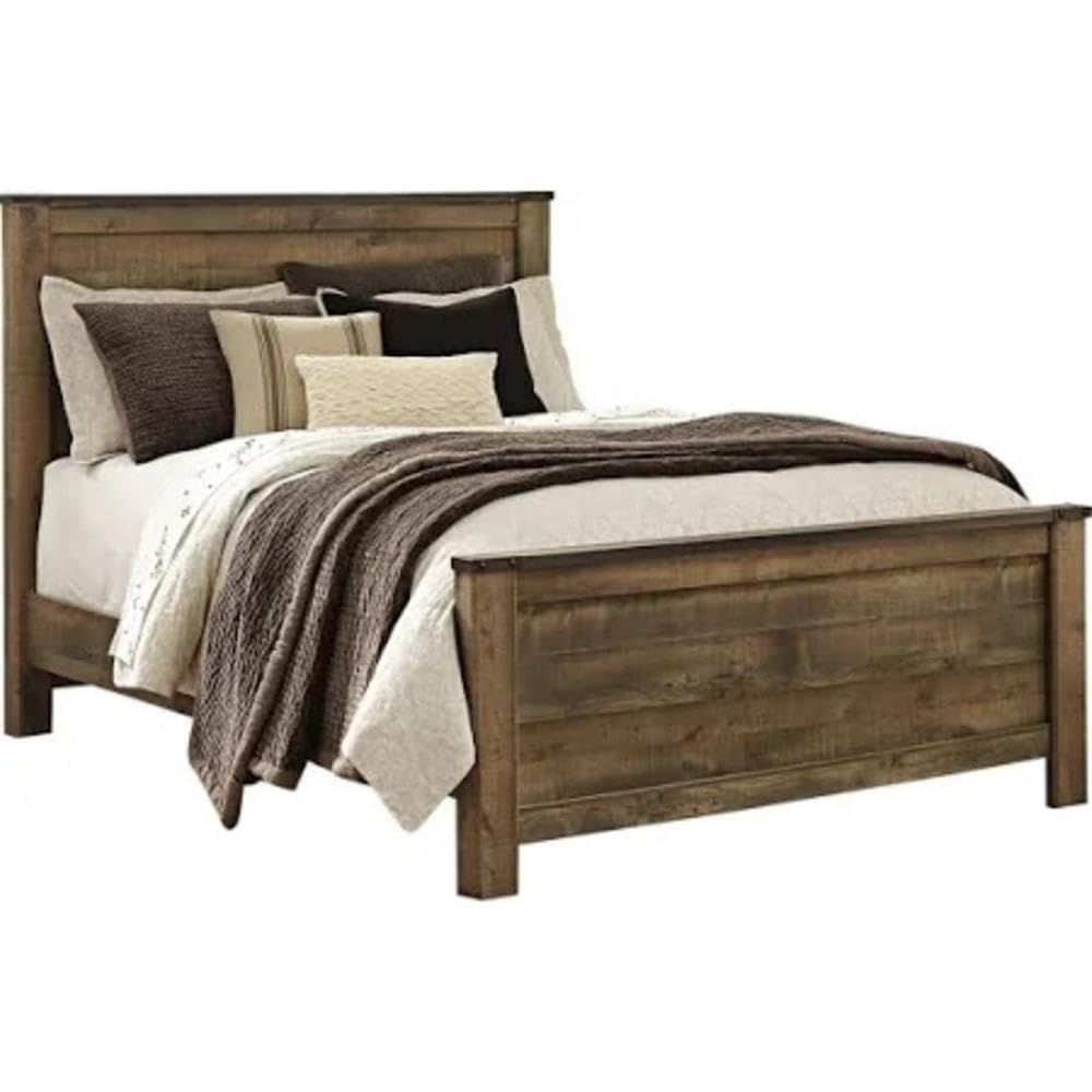 Condition photo showing As Is for Signature DESIGN BY ASHLEY Furniture Signature Design - Trinell Queen Panel Footboard - Component Piece - Beige