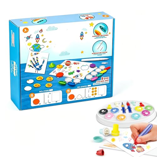 Leroxo Magic Paint Set,Mess Free Painting Station for Kids, Toddler Coloring,Gift for 3,4,5,6,7,8,9 Year olds