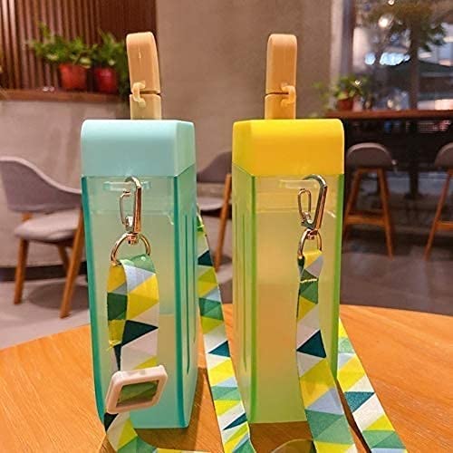 Vwey Cute Water Bottles With Straws, Creative Ice Cream Plastic Popsicle Drink Bottles, Bpa Free Transparent Jug, Adjustable Shoulder Strap, For Outdoor Camping Sports Travel, 10 Oz (Purple) #TOP1