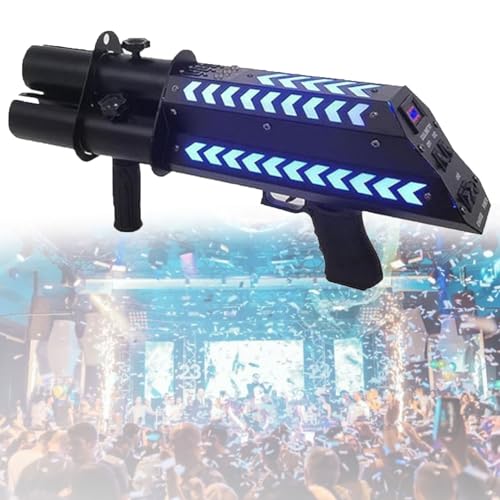 SgyGlyn Lanzador de Confeti portátil, máquina de Confeti de 3 Disparos, Lanzador de Confeti eléctrico, máquina Profesional de Chorro de Confeti para ambientes de Bar, Karaoke