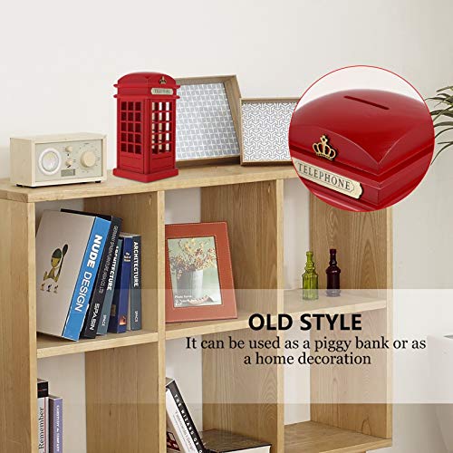 CLISPEED Cabine Telefônica Cofrinho Vintage Londres Rua Moeda Banco Dinheiro Economizando Pote Ornam
