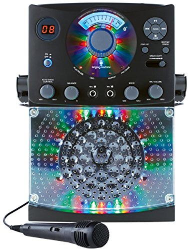 Singing Machine SML385 Karaoke Equipment with Bluetooth 1 Microphone and 36 Current Tracks, Black