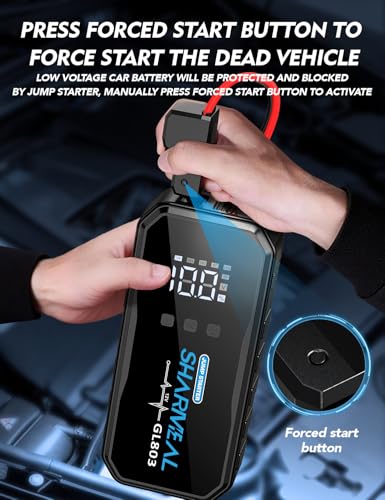 Image of Jump Starter 22-in-1 9000A Car Battery Jump Starter 24000mAh Car Booster Pack with 80W AC Outlet & PD 35W Super Fast Charging, 12V Jump Starter Battery Pack for All Gas and 12.0L Diesel