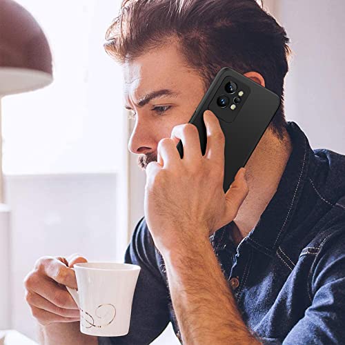 ivoler Negro Mate Funda para Realme GT 2 Pro/Realme GT2 Pro con Protección de Cámara, Carcasa Protectora Antigolpes, Ultrafina Suave TPU Silicona Caso Delgada Anti-Choques Case