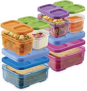 Rubbermaid 2108406 LunchBlox Kids Box and Meal Prep, 2 Pack Set | Stackable