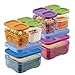 Rubbermaid 2108406 LunchBlox Kids Box and Meal Prep, 2 Pack Set | Stackable & Microwave Safe Lunch Containers | Assorted Colors, Purple/Pink/Green