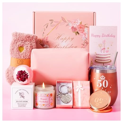 liquaurum Presentes De 50º Aniversário Para Mulheres, Presente Exclusivo E Feliz Mulheres 50 Anos, Cestas Banho Relaxantes Spa, Conjunto Caixas Ideias Presentes, Mãe, Irmã, Amigas, Esposa, Tia